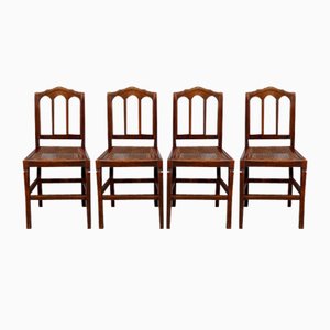 Late 19th Century Dining Chairs in Oak, Set of 4
