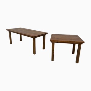 Modernist Pine Dining Tables, 1970s, Set of 2