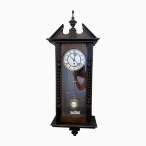 Victorian Walnut Case Wall Clock, Vienna, 1880s