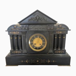 Grande Horloge de Cheminée Victorienne en Marbre, 1860s