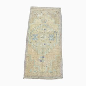 Small Antique Blonde Faded Rug