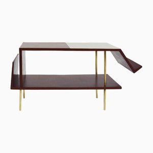 Italian Sculptural Coffee Table with Magazine Holder and Double Top by Gio Ponti, 1957