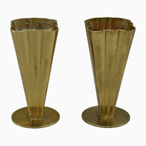 Vases from Ystad-Metall Sweden, 1950s, Set of 2