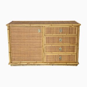 Credenza in Wicker and Bamboo from Dal Vera, 1970s