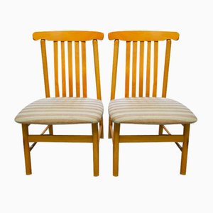Large Solid Wood Chairs Toyo, Japan, Set of 2