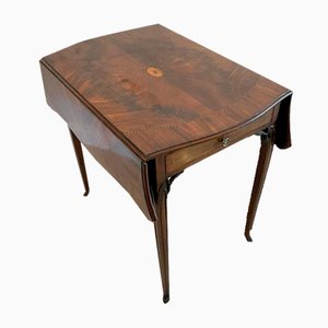 Antique George III Mahogany Inlaid Butterfly Pembroke Table, 1780
