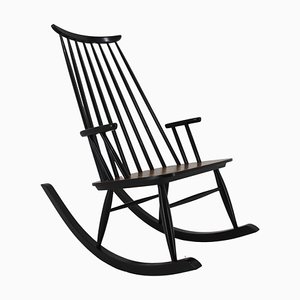 Finnish Varjonen Wooden Beech Rocking Chair, 1960s