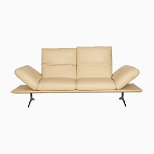 Cream Leather Francis 2-Seater Sofa from Koinor
