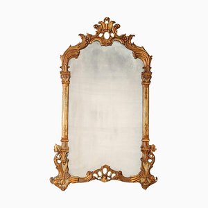 Eclectic Style Mirror in Gilded Wood, Italy, 20th Century