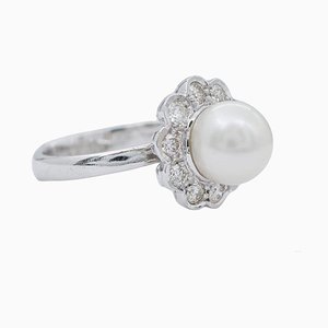 Bague en or blanc 14 carats