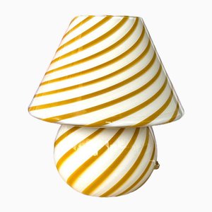 Senf Swirl Murano Mushroom Lampe