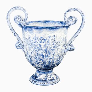 Painted Ceramic Albisola Mazzotti Vase, 1920s