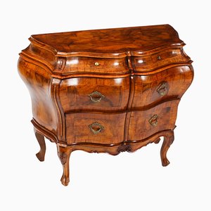 Mid-20th Century Italian Venetian Bombe Commode Chest in Walnut, 1950s