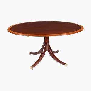 Early 20th Century Oval Mahogany Tilt Top Dining Table, 1890s