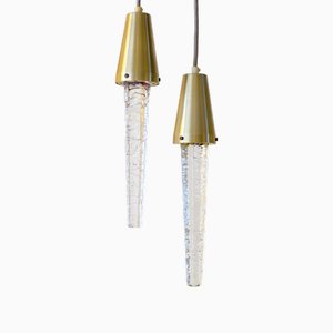 Swedish Icicle Pendant Lamps from Atelje Engberg, 1960s, Set of 2