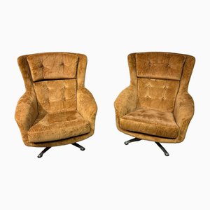 Fabric Armchairs, 1975, Set of 2