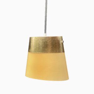 Lámpara colgante italiana moderna de cristal de Murano dorado de Ribo the Art of Glass