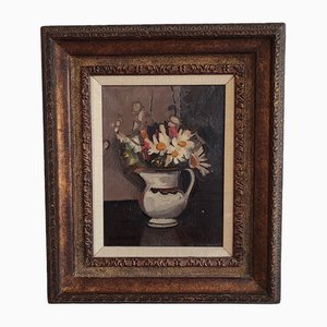 René Guinand, Gros bouquet en carafe verte, 1933, Oil on Canvas, Framed