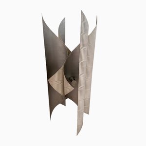 Lampada da terra scultorea in metallo di Burchiellaro, Italia, anni '70