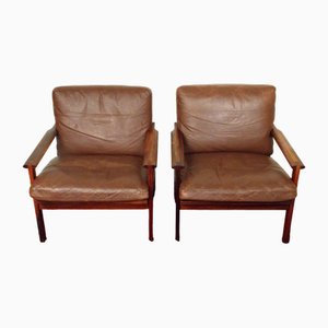 Danish Jacaranda Easy Chairs by Niels Eilersen for Illum Wikkelsö, 1960s, Set of 2