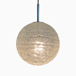 Lámpara colgante con forma de globo de vidrio de Doria Leuchten, años 70
