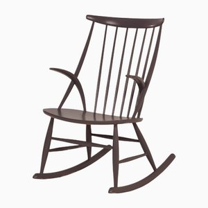 Rocking Chair IW3 par Illum Wikkelsø pour Niels Eilersen, Danemark 1950s