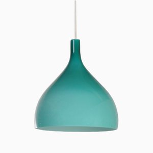 Lampada a sospensione in vetro di Murano verde di Paolo Venini per Venini & Co., Italia, anni '60