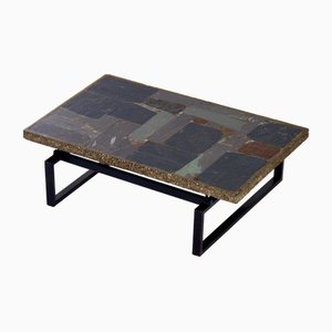 Brutalist Coffee Table with Mosaic by Paul Kingma, 1970s