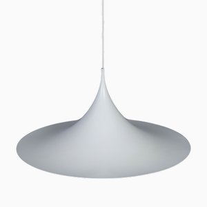 White Semi Pendant by Bonderup and Thorup for Fog Morup, 1960s