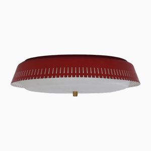 Red Ceiling Lamp by Bent Karlby for Indoor Lamps, 1960s