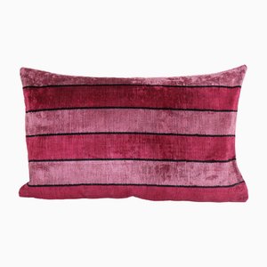 Ikat Silk Velvet Lumbar Cushion Cover, 2010s