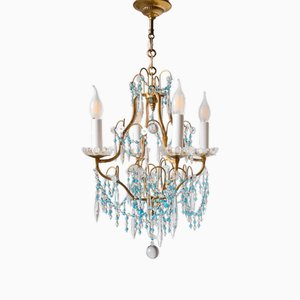 Antique French Chandelier in Crystal, 1930s