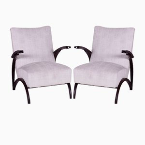 Art Deco Beech Armchairs attributed to Jindřich Halabala for Up Závody, 1930s, Set of 2