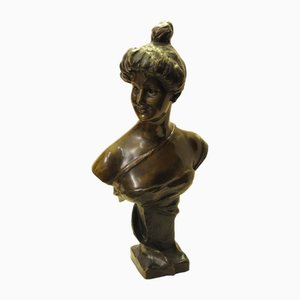 Van Der Straeten, Bust of Woman, 1890s, Bronze