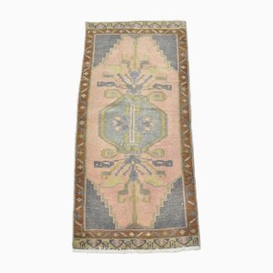Small Anatolian Entryway Mat in Faded Wool