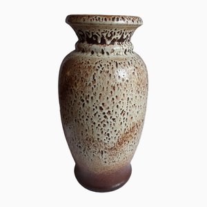 Vintage German Ceramic Vase with Brown-Beer Glaze, 1970s