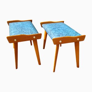 Set of Vintage Italian Poufs attributed to Carlo De Carli, 1950s