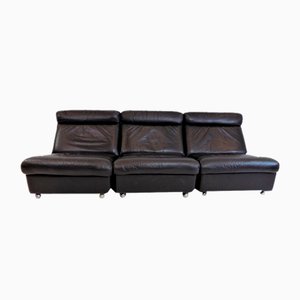 Leather Modular Sofa by Carl Straub, 1970s, Set of 3