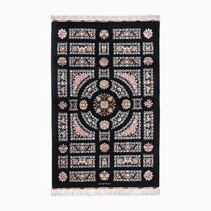 Tapis Ghom en Soie en Noir