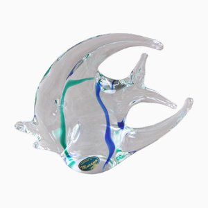 Pez de cristal de Murano hecho a mano, Italia, años 60