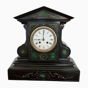 Horloge de Cheminée Victorienne Antique en Marbre, 1860