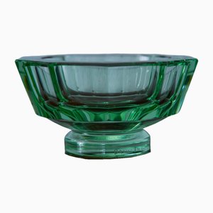 Green Glass Bowl from Daum Nancy