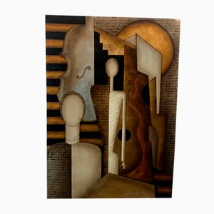 Holzplatte im Art Deco Stil von Artra Dallas, 1980er