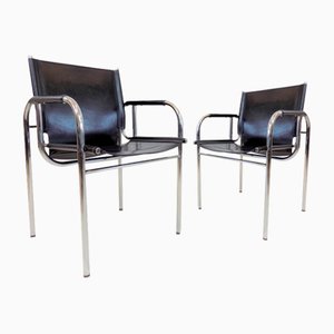 Leather Armchairs by Hans Eichenberger from Strässle, 1960s, Set of 2