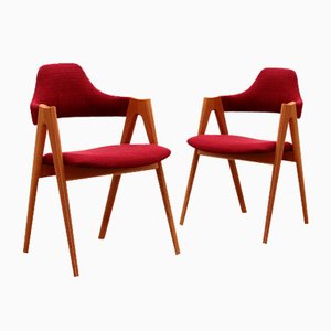 Danish Compas Dining Table Chairs by Kai Kristiansen for Sva Mobler, 1960, Set of 2