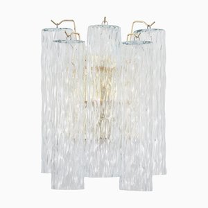 Wall Light with Murano Glass Transparent Crystal Color, Italy, 1990s