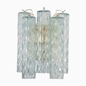 Wall Light with Murano Glass Green Gray Color, Italy, 1990s