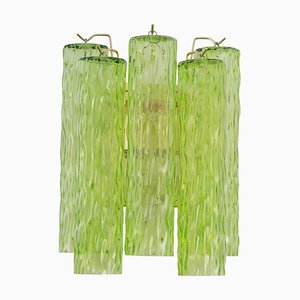 Wall Light with Murano Glass Light Green Color with Cylinders, Italy, 1990s