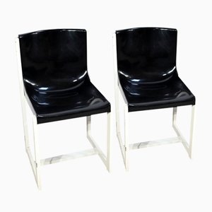 Lacquered Wooden Chairs by P. Gautier, 1960s, Set of 2
