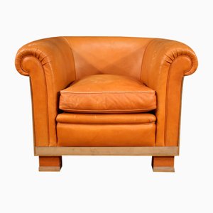 Fauteuil Vintage en Cuir, Italie, 1970